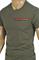 Mens Designer Clothes | PRADA Men's t-shirt with front logo appliqué 114 View 3