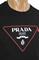 Mens Designer Clothes | PRADA Men's t-shirt with front logo print 116 View 3