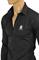Mens Designer Clothes | VERSACE Men's Dress Shirt In Black With Embroidery 183 View 6