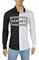 Mens Designer Clothes | VERSACE Men's White and Black Dress Shirt 185 View 1