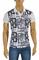 Mens Designer Clothes | VERSACE men's polo shirt with front print #174 View 1