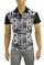 Mens Designer Clothes | VERSACE men's polo shirt with front print #175 View 1