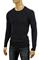 Mens Designer Clothes | VERSACE Men's Round Neck Sweater In Navy Blue #20 View 4