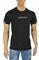 Mens Designer Clothes | VERSACE men's t-shirt with front logo print 128 View 1
