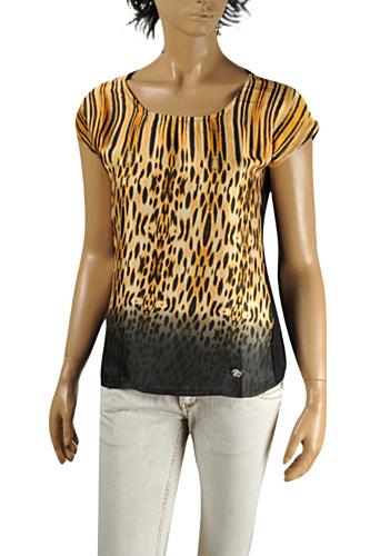 ROBERTO CAVALLI Ladies Short Sleeve Blouse #136