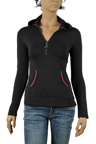 GUCCI Ladies Zip Up Cotton Hoodie #96