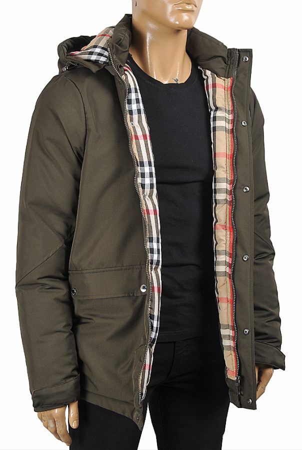 BURBERRY Men's Warm Winter Hooded Jacket 60