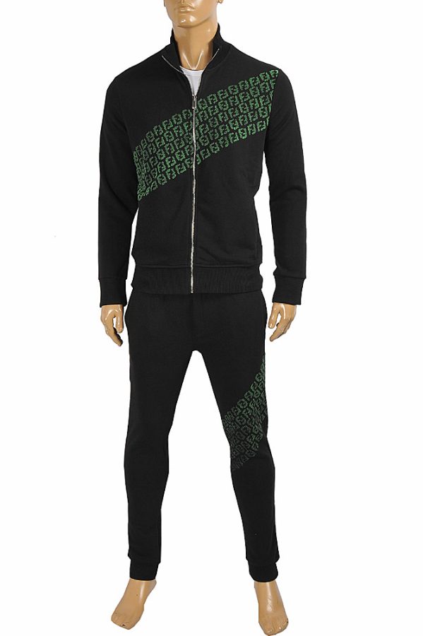 FENDI men's tracksuit in black color 5