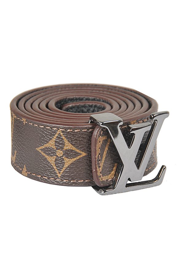 LOUIS VUITTON Monogram Leather Women Belt 93